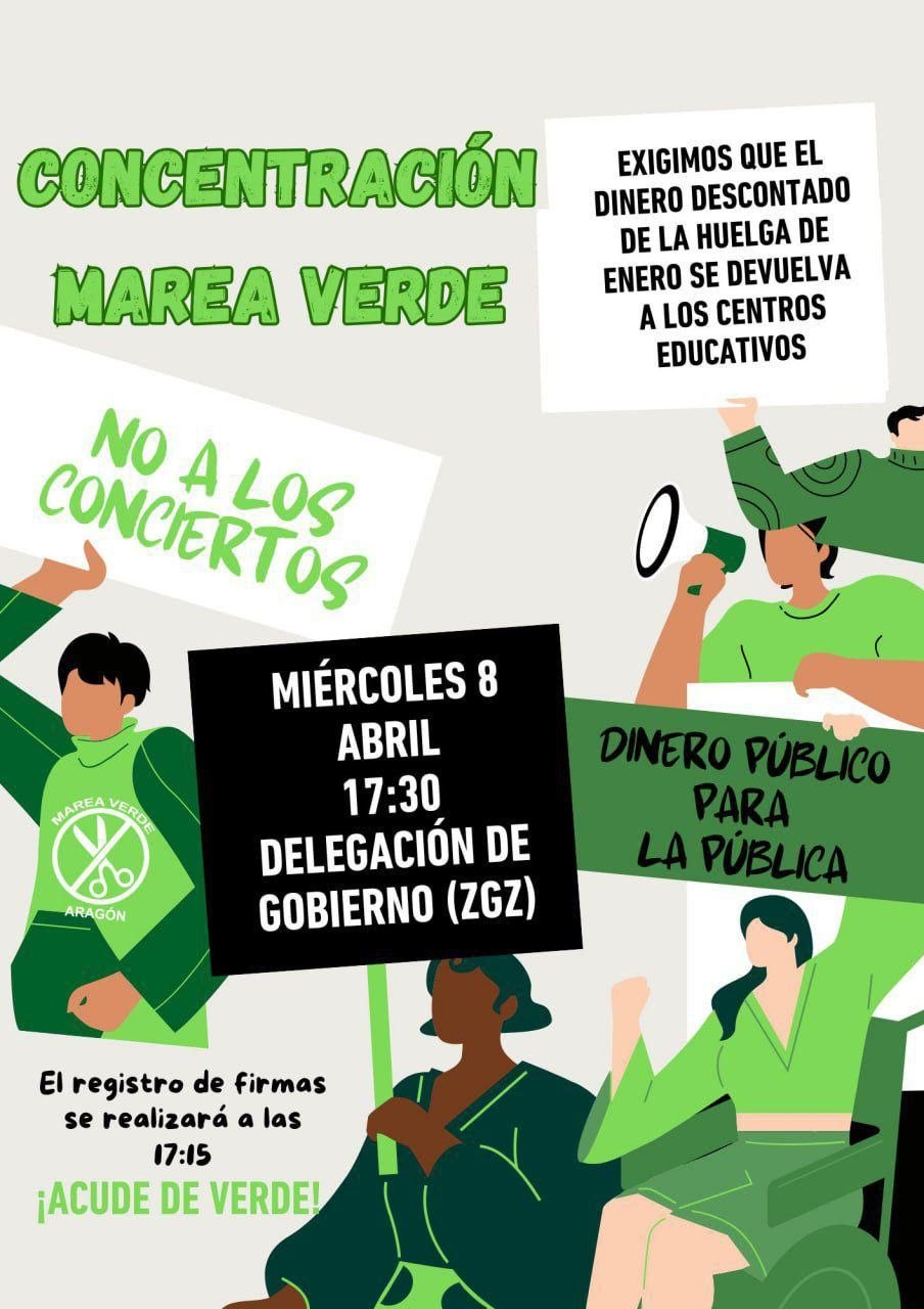 Concentración Marea Verde No a los conciertos