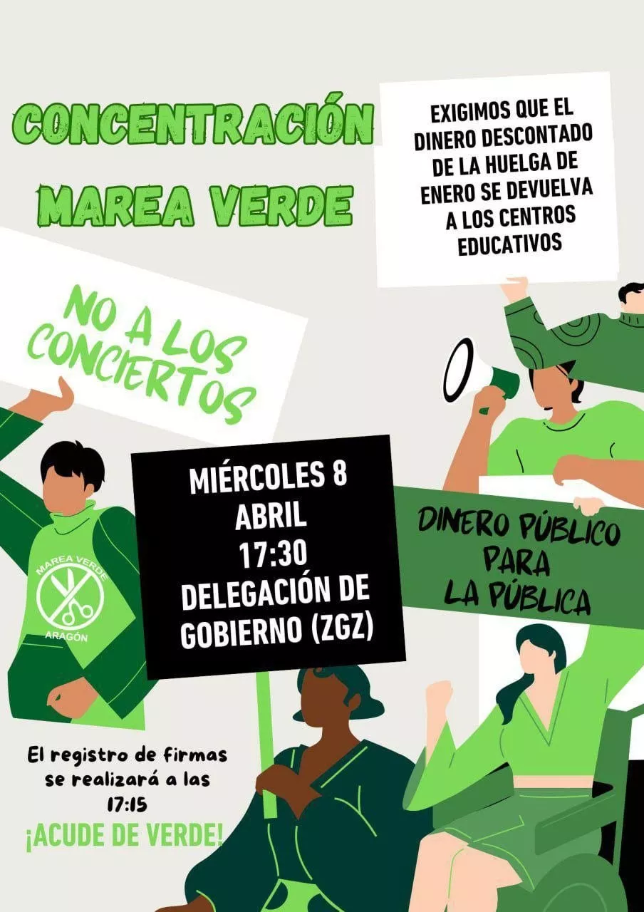 Concentración Marea Verde No a los conciertos