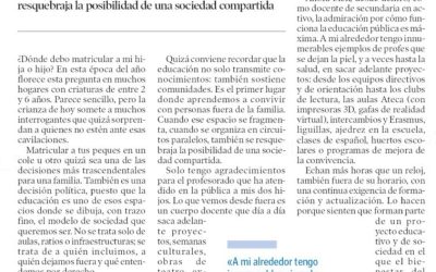 La escuela que nos sostiene