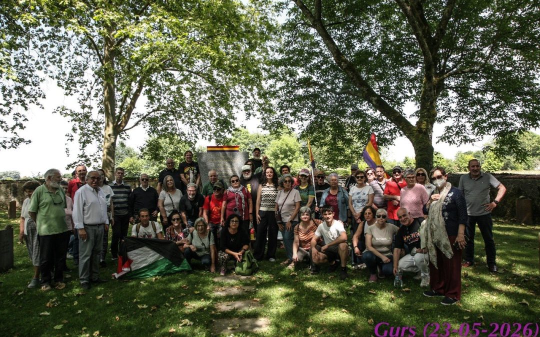 Izquierda Unida y la Fundación 14 de Abril rinden homenaje a los aragoneses y aragonesas que pasaron por el campo de Gurs