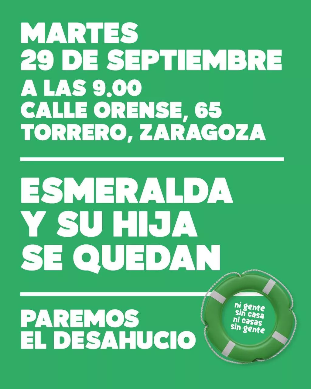 Alerta desahucio · Esmeralda y su hija se quedan