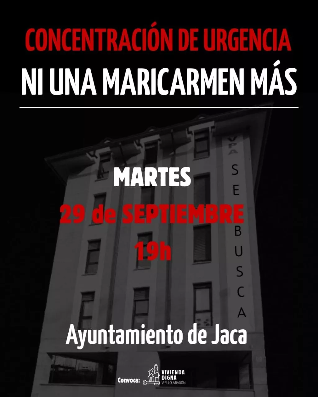 Concentración de urgencia · Ni una Maricarmen más