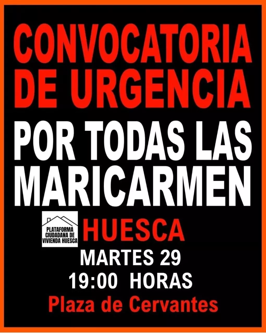 Convocatoria de urgencia · Por todas las Maricarmen