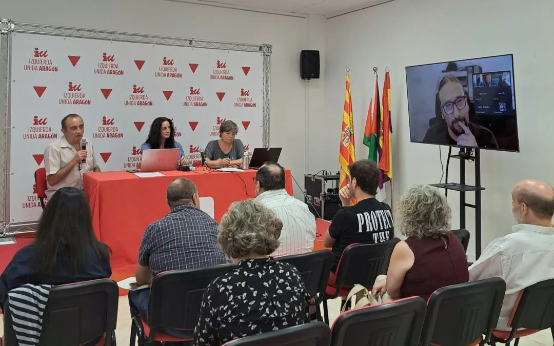 Izquierda Unida Aragón arranca el curso político volcada en las luchas sociales, la defensa de la vida cotidiana y la construcción de alternativas frente a la derecha